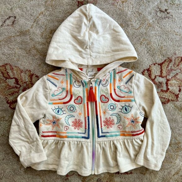 Play 🤸‍♀️ Peek Zen Embroidered Zip Hoodie - Picture 1 of 8